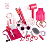 Kids Hair Salon Playset with Mirror Interactive Pretend Play Toys