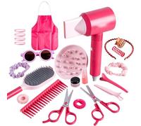 Kids Hair Salon Playset with Mirror Interactive Pretend Play Toys