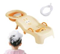Kids Hair Washing Bath Seat, Foldable, Portable Shampoo Basin Chair, Adjustable Children's Shampooing Recliner - Babys Recliner Seat Head Support for Ages 0-10 Bathroom Toilet Salon Home Girls