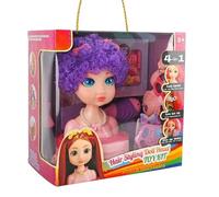 Kids Hairdressing Makeup Dolls - Girls Play Makeup Hair Dressing Heads Toy Set, Practice Pretend Play Beauty Salon Set, Dressing Toys for 3+ Years Old Toddler Kids