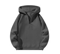 Kids Half Zip Hoodie Boys Girls Hooded Sweatshirt Long Sleeve Casual Trendy Pullover Unisex Soft Comfortable Jumper Cute Lightweight Comfy School Sport Clothes (Dark Gray, 11-12 Years)