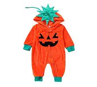Kids Halloween Costume Baby Outfits Long Sleeve Skeleton Bat Romper First Clothes Overalls Spooky All in One Coat Outerwear Infant Toddler Bodysuit Jumpsuit Orange