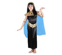 Kids Halloween Costume Black Egyptian Prince Pharaoh Cosplay | Black Egyptian pharaoh costume for boys, polyester, regal design, comfortable fit, UK 3-10, for role play and themed parties