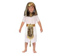 Kids Halloween Costume Boys Red Egyptian Pharaoh Dress Up | Red Egyptian pharaoh costume, polyester, boys, UK 3-10, for Halloween pageant, cosplay and fancy dress parties