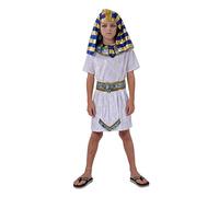 Kids Halloween Costume Boys Red Egyptian Pharaoh Dress Up | Red Egyptian pharaoh costume, polyester, boys, UK 3-10, for Halloween pageant, cosplay and fancy dress parties