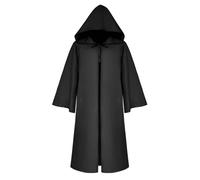 Kids Halloween Costumes For Boys Child Hooded Robe Cloak Halloween Costume Knight Wizard Cosplay Capes Gothic Fancy Dress Cosplay Tunic Costume Party Drama Stage Props For Kids Boys Girls 4-13 Years