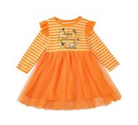 Kids Halloween Dress Up Costume Girls Long Sleeve Tutu Dress Witch Costume Toddler Girl Dancing Cosplay Party Dresses (Yellow-d, 3-4 Years)