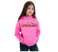 Kids Halloween Hooded Sweatshirt Girls Trendy Graphic Comfy Baggy Pullover Hoody Girls Long Sleeve Winter Streetwear Casual Jogging Tops Blouse Age 2-11 Years (3-4 Years) Hot Pink