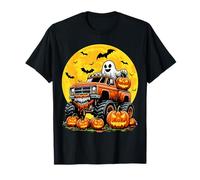 Kids Halloween Monster Truck Ghost Pumpkin Boys Halloween T-Shirt