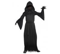 Kids Halloween Phantom Of Darkness Childrens Fancy Dress Horror Costume Black