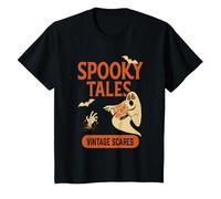 Kids Halloween Spooky Tales Ghost Vintage Scares Kids T-Shirt