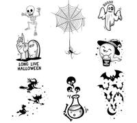 Kids halloween temporary tattoos vampire flying bats spiders skeletons ghosts withces boys and girls halloween realistic temp tatoo tattoo