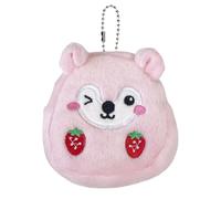 Kids Hamster Purse - Cute Strawberry Pattern, Charming Lightweight, Coin Tray Wallet Key Holder Bags, Soft Shape, Adorable Kawaii Accessory for Kids Coin Card Women