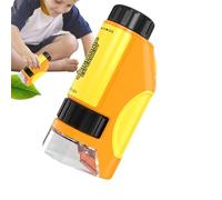 Kids Hand Microscope, Portable Microscope for Kids, Pocket Microscope - 60X to 120X Microscope for Beginner Kids with LED Light Source, Science Experiments for b