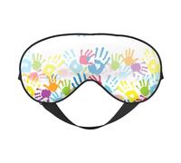 Kids Hand Print Eye Mask Sleep Mask for Men & Women Mask for Sleep with Easy Adjustable Strap Night Eye Cover for Travel