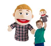 Kids Hand Puppet Toys - Plush Character Set Grandmother Dad Mom Girl Boy | Preschool Role Play Teaching Tool for Imaginative Skits, Drama Playtime Activities, Soft Fabric Entertainment Props