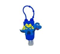 Kids Hand Sanitizer Emty Bottles Refillable Bottle Bottles With Silicone cover/case Leakproof Travel Essentials for Children Great for School and playgrounds clip on bags and prams (Blue dinosaur)