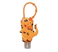 Kids Hand Sanitizer Emty Bottles Refillable Bottle Bottles With Silicone cover/case Leakproof Travel Essentials for Children Great for School and playgrounds clip on bags and prams (Orange dinosaur)