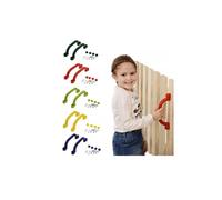 KIDS HANDGRIPS SET OF 2 FOR CHILDRENS CLIMBING FRAME PLAYHOUSE HANDLE BARS CLIMBING WALL TREE HOUSE GRAB BAR PLASTIC HOLDER IN RED BLUE GREEN YELLOW *FROM HAPPY PLAYGROUNDS (RED)