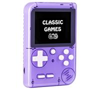 Kids Handheld Game Console Built-in 289 Classic Games, Portable Video Game Console with 2.8" Color Screen, Rechargeable Battery, Handheld Electric Game for Boy Girl (Purple)