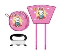 Kids Handheld Kite - Funny Interactive Flyer, Foldable Size with Grip Handle, Lightweight Nylon Fabric, Wind Resistant Texture, Outdoor Park Toy for Boys Girls, Interactive Group Fun