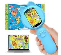 Kids Handheld Microscope - 200X Kids Magnifying Glass with 2" HD LCD Screen & 8 LED Lights,Portable Science Explorer Kit, STEM Gift for Kids Ages 6-12 Blue