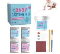 Kids Handprint Casting Kit, DIY Foot Impression Craft, 3D Realistic Memory Mold System, Eco Friendly Clay Material Kit, Decorative Keepsake Display Art, Home Preschool Gift Activity Use