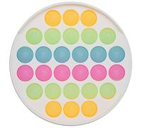 Kids Happy House Push Pop bubble fidget sensory toy perfect for autism and stress relief (Luminous Round Rainbow)