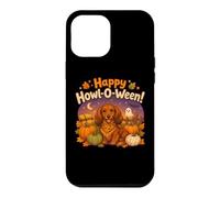 Kids Happy Howl-O-Ween Halloween Red Long Haired Dachshund Case for iPhone 12 Pro Max