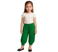 Kids Harem Loose Casual Baggy Sports Dancing Pants Girls Harem Children Trouser with Leg Cuffs Elasticated Waist Jade 11 to 12 Years