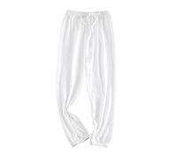 Kids Harem Loose Casual Baggy Sports Dancing Pants Girls Harem Trouser Boys Joggers Casual Elastic loomers Girls 3 to 12 Years (White, 10-12 Years)