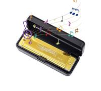Kids Harmonica - 4 Inch Musical Toy | Metal Abs Harmonica - Water Based Safe Easy Clean Harmonicas Producing Clear Pleasant Sound for Early Learning Rhythm Training and Beginner Music Practice at Home