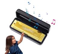 Kids Harmonica - 4 Inch Musical Toy | Metal Abs Harmonica - Water Based Safe Easy Clean Harmonicas Producing Clear Pleasant Sound for Early Learning Rhythm Training and Beginner Music Practice at Home