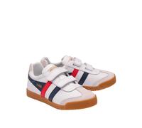 Kids Harrier Leather Strap Trainers White