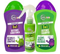 Kids Head Lice Repellent 3in1 Shampoo and Conditioner and Conditioning Defence Spray | Tea Tree Nit Repellent Hair Treatment