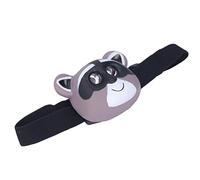 Kids Headlamp with Raccoon Design 2 Versatile Lighting Modes Portable and Lightweight Battery Powered Plastic LED Headlight for Children