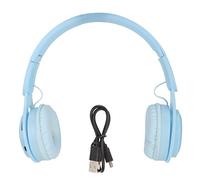 Kids Headphone, Portable Foldable Kids Bluetooth Headset with USB Cable, Stereo Sound Ergonomic Wireless Over Ear Headphone for Kids Boys Girls(Blue)