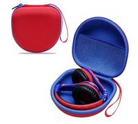 Kids Headphones Case Compatible with eKids Spiderman/JLab JBuddies ANC/iClever HS19 / BTH12 / Candy Bila/MIDOLA/EarFun/IMYB Foldable Kid Headphone, Red+Blue (Case Only)