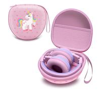 Kids Headphones Case Compatible with IClever BTH12 / HS19 / BTH26 / JoySpark-T5 / Candy Bila BH03 / EarFun/IMYB/MIDOLA MD-B01 / Noot Products Foldable Kids Headphones, Xiaoma Powder(Case Only)