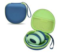 Kids Headphones Case Compatible with iClever BTH20 BTH12 HS19 BTH26 / JLab JBuddies Studio/Acer/JoySpark/Candy Bila/EarFun/IMYB/MIDOLA On-Ear Kids Headphones, Blue/Green (Case Only)