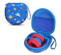Kids Headphones Case for Candy Bila, iClever, JBL, JoySpark, acer, MIDOLA, EarFun, IMYB, noot Products Kids Headphones, Space Print-Blue (Case Only)