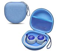 Kids Headphones Case for JBL Junior 320/320BT, iClever BTH12/HS19/BTH22/BTH20/BTH18/BTH26, MIDOLA, Candy Bila, JoySpark, acer, eKids, JLab JBuddies Foldable Headphones, Dark Blue-Blue(Case Only)