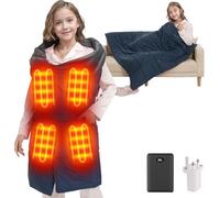 Kids Heated Blanket Battery Operated - Boys and Girls 7.4V DC Portable Wireless Cordless USB Heating Blanket for Outdoors