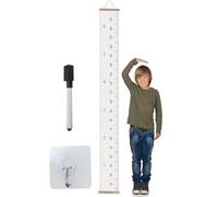 Kids Height Chart - Canvas Growth Ruler, Wooden Frame Wall Decor | Removable Magnetic Chart, Animal Personalized Name Option, Bedroom Dorm Room, Educational Height Measuring, Fun Interactive Wall