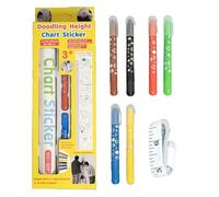 Kids Height Chart - Doodling Height Ruler Decor | Height Card Decoration in Classroom Wall Decal of the Sovereign Height Doodle