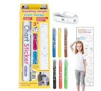 Kids Height Chart - Doodling Height Ruler Decor | Height Card Decoration in Classroom Wall Decal of the Sovereign Height Doodle