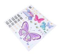 Kids Height Chart Wall Sticker PVC 2 Sheets Butterfly