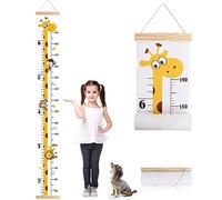 Kids Height Growth Chart, Canvas Removable Roll Up Height Record Chart Ruler for Kids, Children,Boy and Girls, Flexible Height Measurement Ruler 7.9X 79 Inch