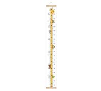 Kids Height Measurement on the Wall - Canvas Fabric, Removable Kids Measuring Chart Growth Tracker Wooden Frame Sturdy Hanging Ruler Hardware | Indoor Education Tool for Home and Room