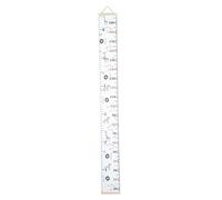 Kids Height Measurement Wall Chart for Nursery Room White Cloth | Portable Roll up Design, Writeable Surface, Kid Room Wall Decor, Toddler Use, White Cloth